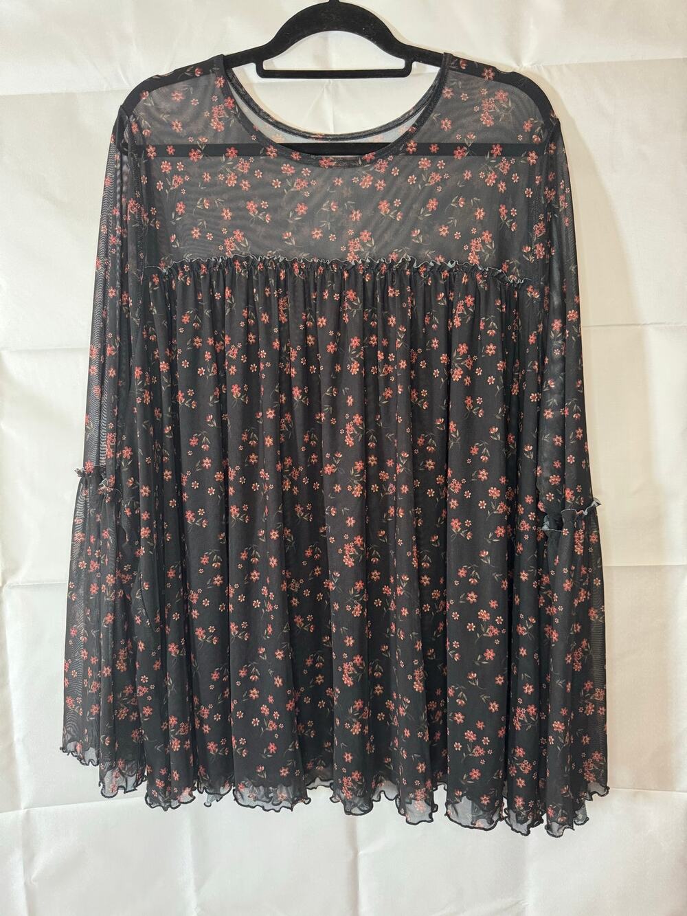 Torrid 5X Flowy Whimsigoth Dark Cottagecore Layering Top
